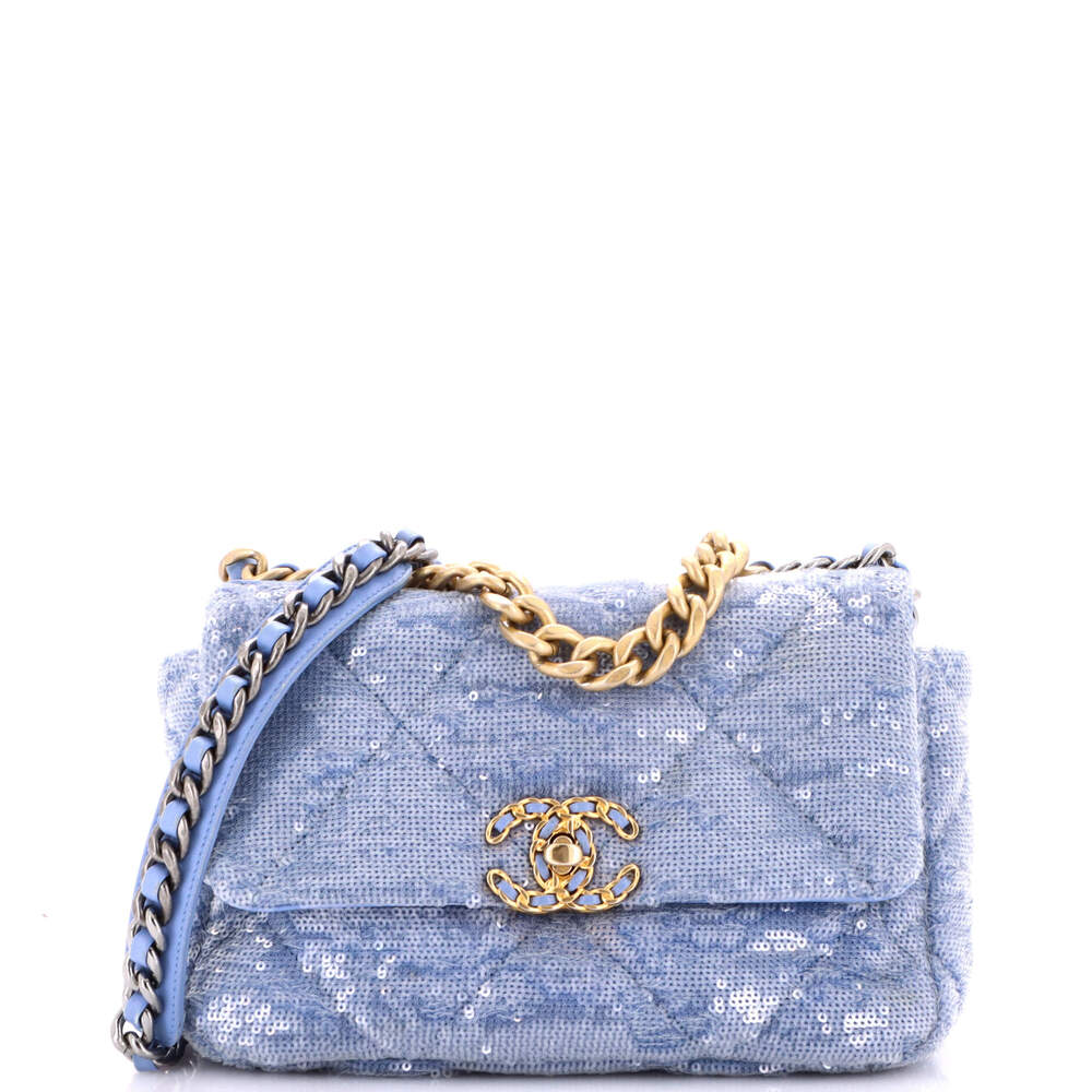 Chanel 19 Flap Bag Quilted Sequins #254677C46B